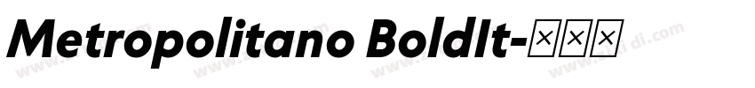 Metropolitano BoldIt字体转换